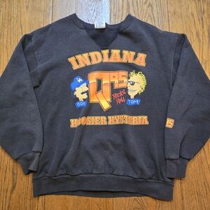 Vintage 90s Indiana Q95 “Hoosier Hysteria” Crewneck Sweatshirt – Bob & Tom – XL